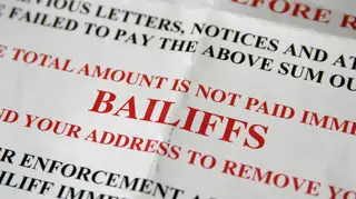 Bailiffs warning letter England UK