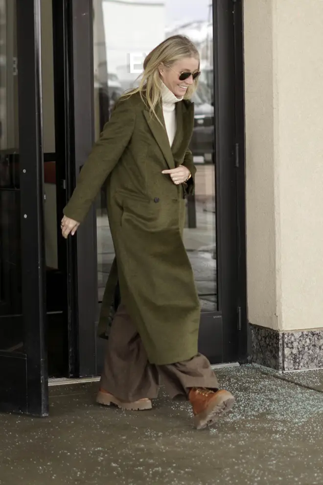 Gwyneth Paltrow pictured leaving court in Park City, Utah.
