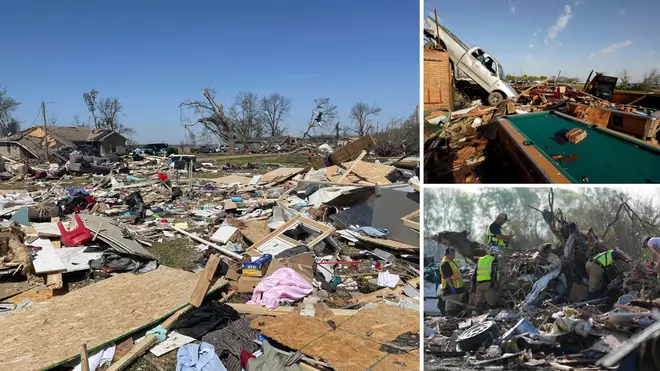 At least 26 people have been killed by tornadoes that ripped through several southern US states Friday, destroying buildings and leaving hundreds of thousands without power.