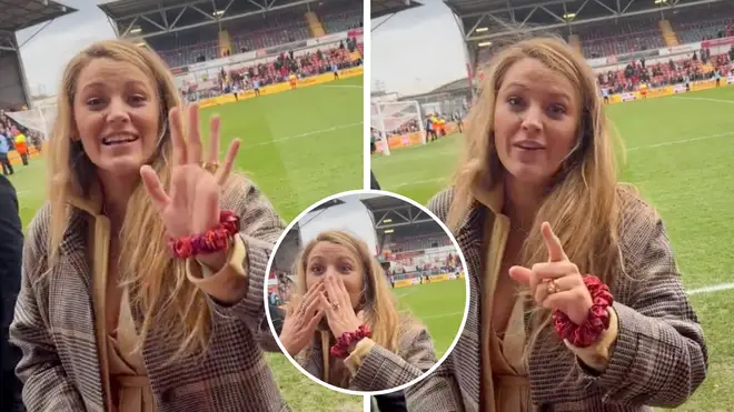 Blake Lively brutally roasted a fan at a Wrexham game by sending a hilarious message to his girlfriend.