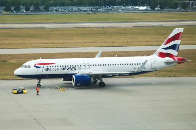 A British Airways plane on the tarmac at Terminal 5
