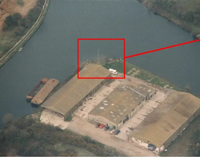 An aerial view of where Ms Clark was found