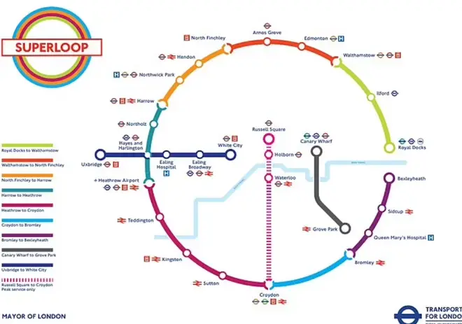 The Superloop route unveiled by Sadiq Khan