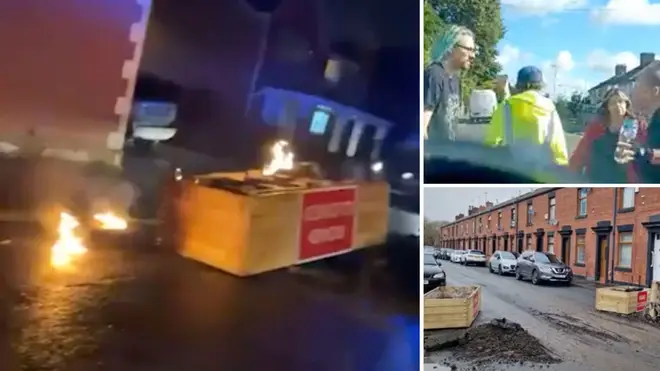 LTN planters have been set alight in Rochdale