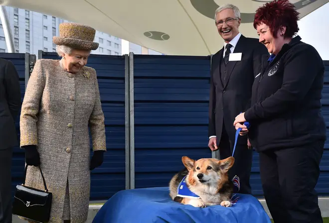 Paul O'Grady with the Queen at Battersea Dogs and Cats Home