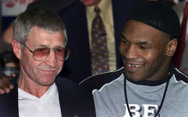Buchanan with fellow former world champion boxer "Iron" Mike Tyson
