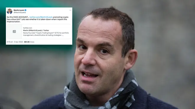 Money Saving Expert founder Martin Lewis has spoken out after being impersonated by a "crypto trading expert" with a blue-ticked Twitter profile, as he warned followers over the bogus account.