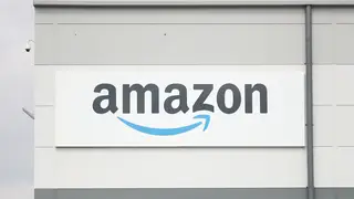 An Amazon warehouse sign
