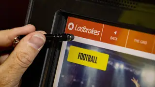 A Ladbrokes betting screen