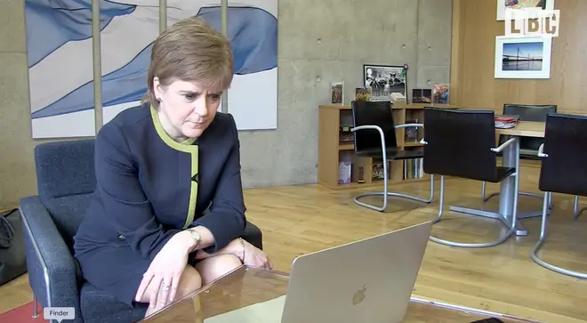 Nicola Sturgeon supported the pair during their trip via FaceTime
