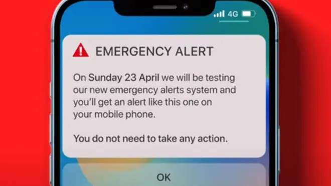 A warning message will pop up on mobile phones across the country