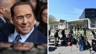 Former Italian prime minister Silvio Berlusconi (left) has been "diagnosed with leukaemia" after being admitted to hospital on Wednesday.
