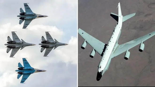 A Russian jet almost shot down a British surveillance plane