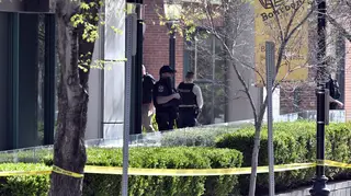 Police at the scene in Louisville