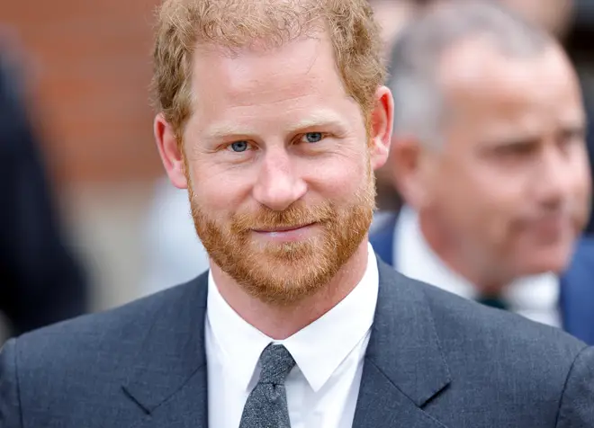 Prince Harry, Duke of Sussex departs the Royal Courts of Justice on March 30, 2023 in London, England