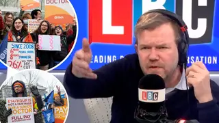 James O'Brien points out contradiction between 'looking after our own' healthcare staff while opposing their strikes
