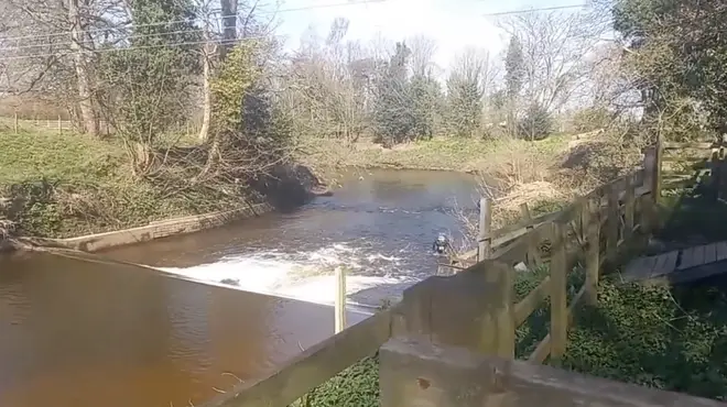 The footage was shot during Ms Solarz's first visit to the area, adding her own dog had jumped into the river at the same spot Nicola's phone and dog were found.