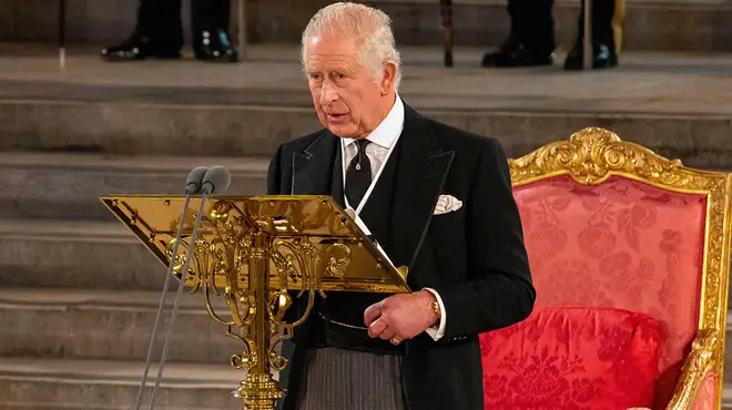 King Charles giving a speech