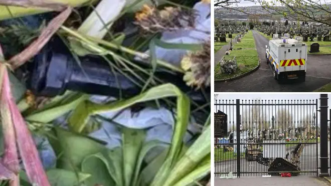 Four suspected pipe bombs have been recovered in cemetery in Northern Ireland, police have said.