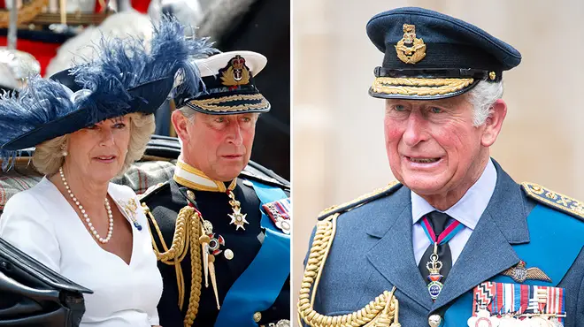 King Charles and Queen Camilla in a royal carraige