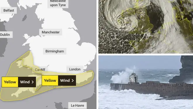 Storm Noa has brought winds of up to 70mph to parts of Cornwall