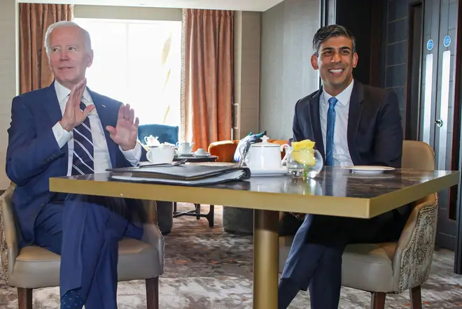 Joe Biden met with Rishi Sunak earlier