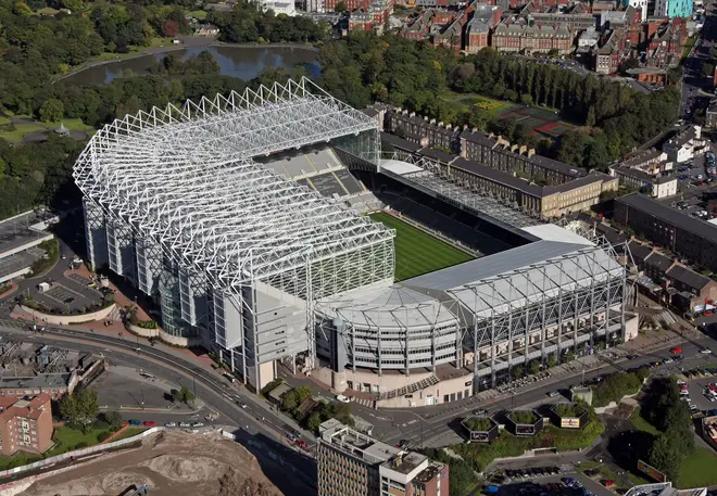 St James' Park in Newcastle made the list