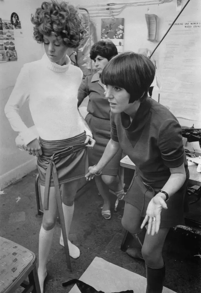 Dame Mary is credited for the invention of the iconic miniskirt - a staple of Swinging Sixties fashion