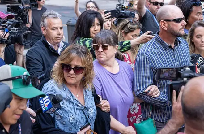 Teixeria's family leaving court after the hearing
