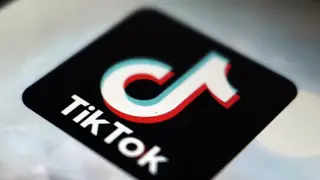 A view of the TikTok app logo