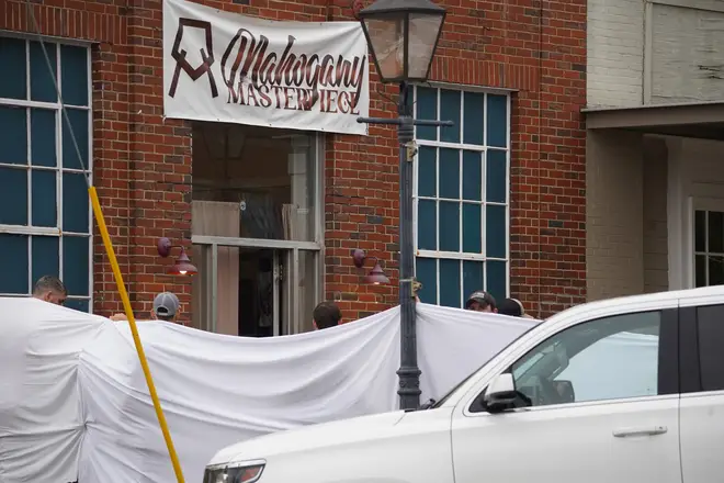 Investigators block the scene at the Mahogany Masterpiece dance studio