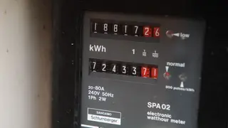 A domestic electricity meter