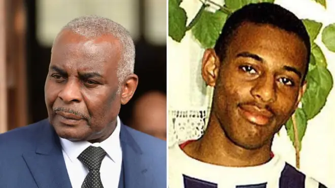 Neville Lawrence (L) has vowed to the two men convicted of murdering his son Stephen (R) in 1993.