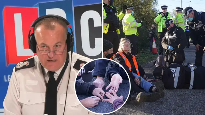 Protesters mustn't glue themselves to tarmac, a top cop told LBC