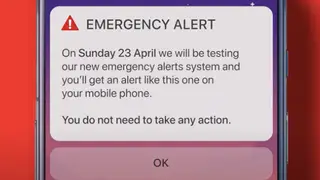 The alert will be broadcast on April 23.