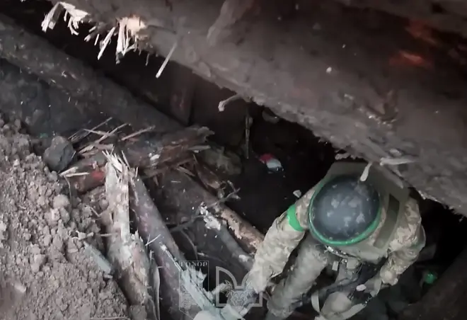 The footage captures fierce fighting between Ukrainian and Russian troops