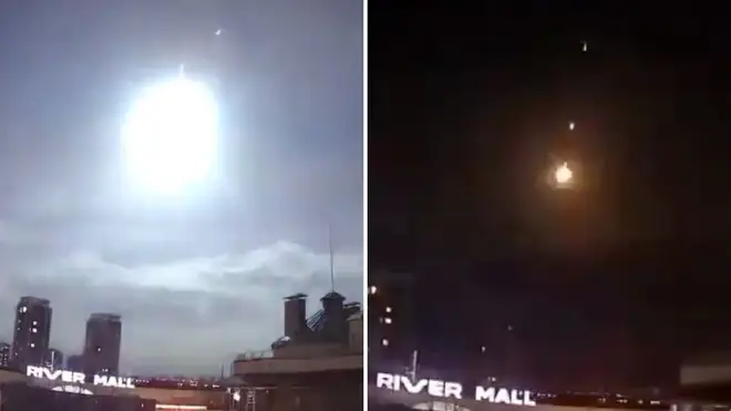 A mysterious light was visible above Kyiv
