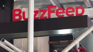 The entrance to BuzzFeed in New York