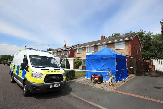 Police at the home of Lucy Letby in Chester