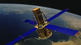 This illustration provided by Nasa depicts the Rhessi solar observation satellite