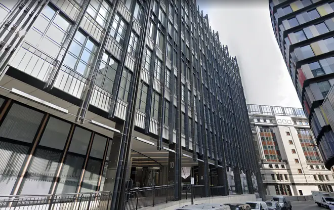 Emergency services rushed to 10 Fleet Place yesterday where a man died after becoming 'trapped'
