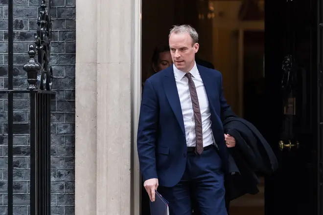 Dominic Raab resigns from his positions as justice secretary and deputy prime minister