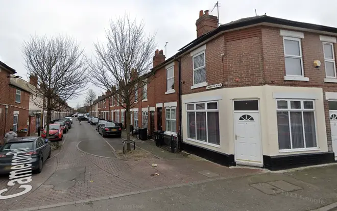 Police were called to an address in Cameron Road, Derby, on Saturday morning