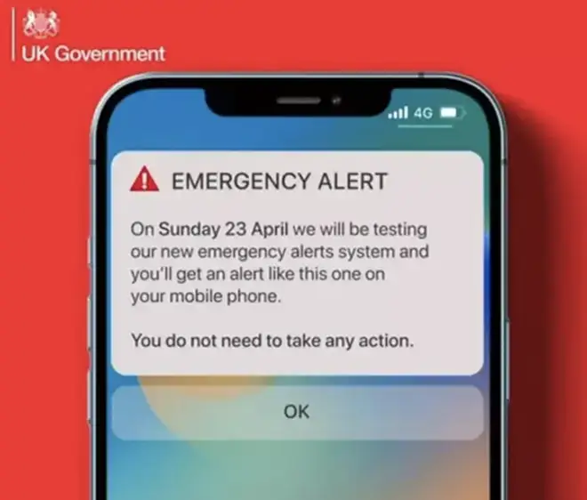 The UK's emergency alert system went off for the first time today