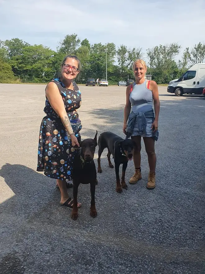 Lucy Humphrey, 44, was suffering from both Lupus and kidney failure and had been given five years to live when she took her dogs Jake and Indie for a walk on a local beach in Barry.