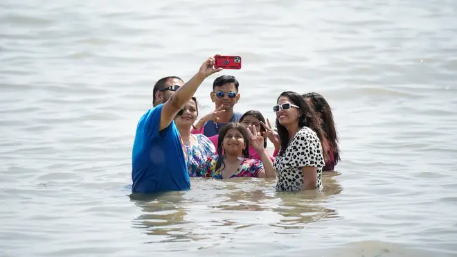 Family taking a selfie