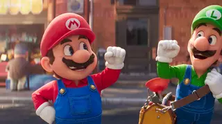 Mario, voiced by Chris Pratt, left, and Luigi, voiced by Charlie Day in Nintendo’s The Super Mario Bros Movie