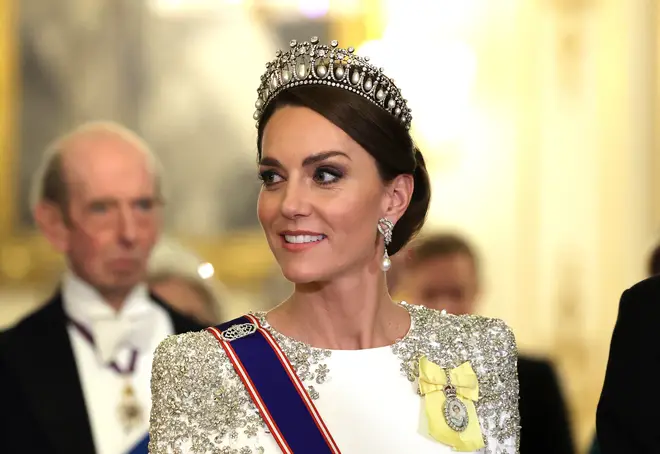 Kate during the State Banquet at Buckingham Palace on November 22, 2022