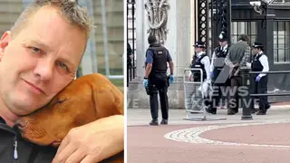 David Huber, 60, is said to be the man was arrested by armed police at Buckingham Palace