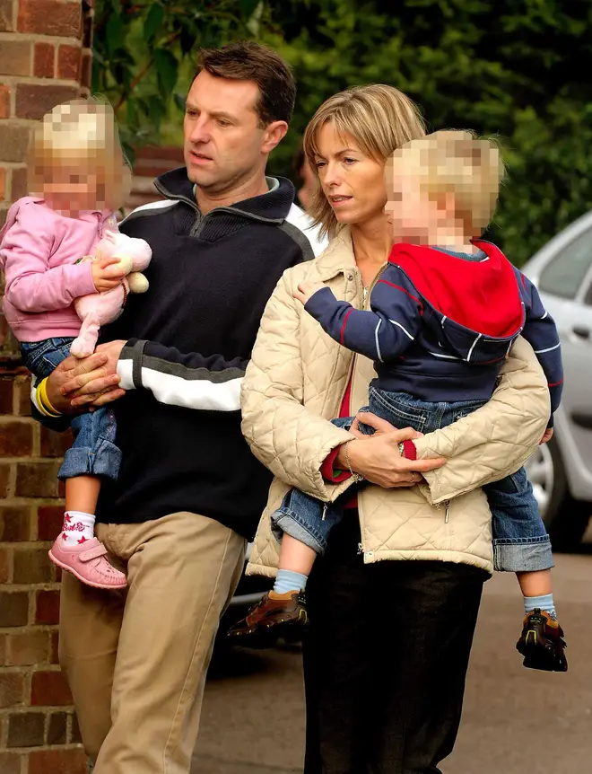 Kate and Gerry McCann with their twins Sean and Amelie after Madeleine's disappearance